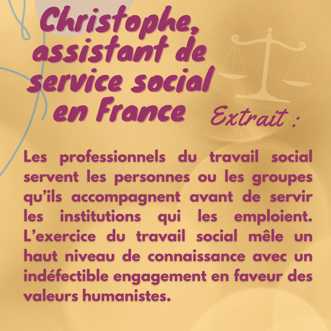 Christophe assistant de service social en France – Mois du travail social 2022