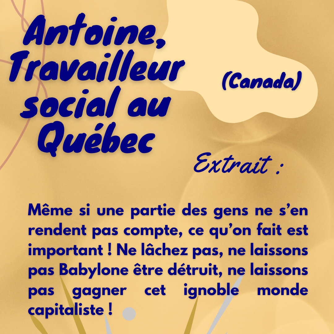 Antoine travailleur social au Québec (Canada) – Mois du travail social 2022